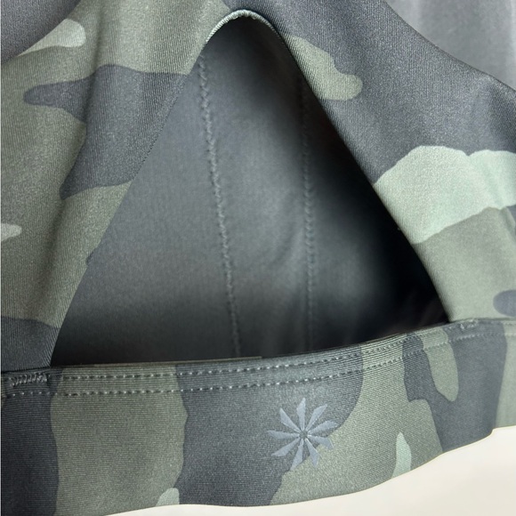 Athleta Sports Bra A B C Cup Compression Camouflage Green Black Medium Keyhole - Picture 4 of 8